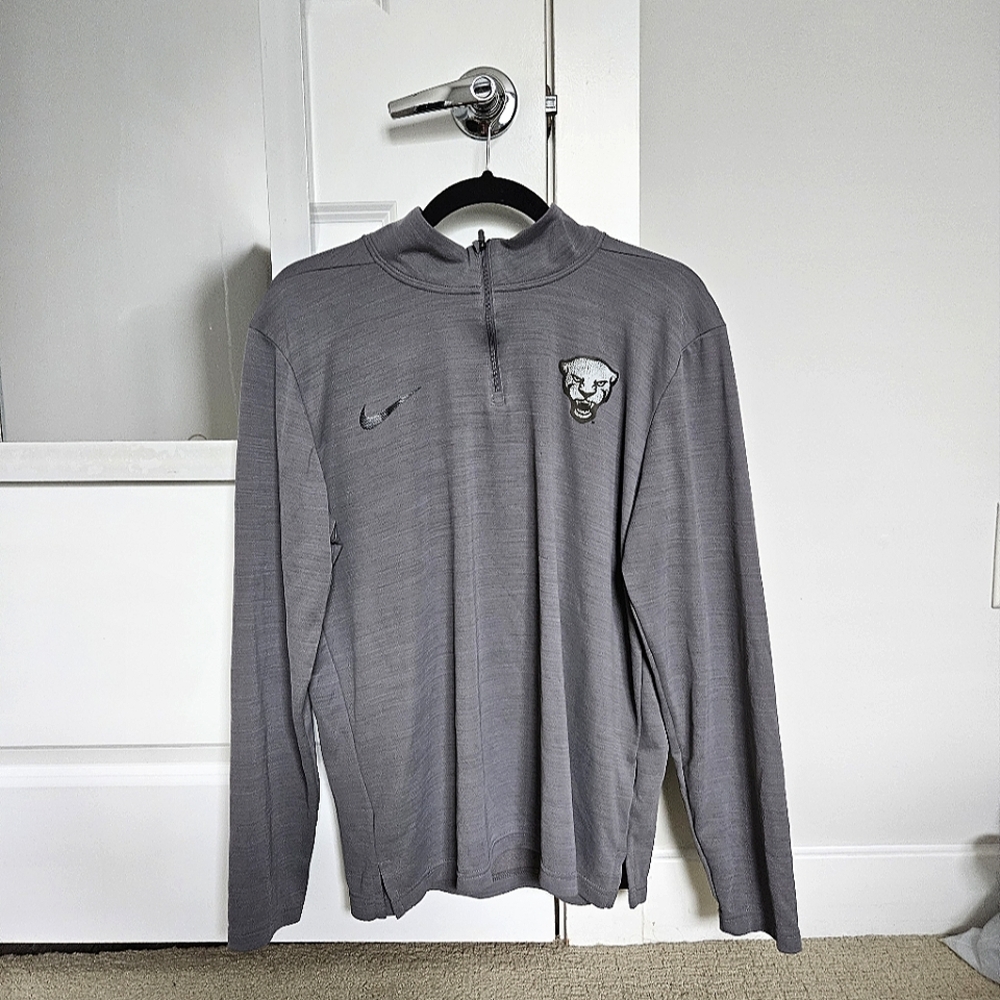 Anthracite (gray) Nike Dri-Fit University of Pittsburgh quarter-zip